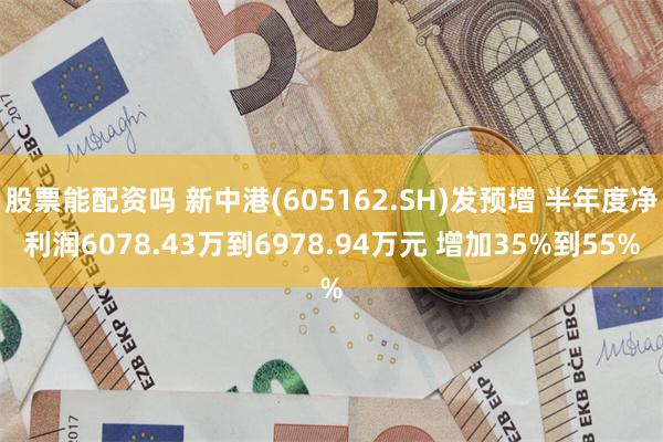 股票能配资吗 新中港(605162.SH)发预增 半年度净利润6078.43万到6978.94万元 增加35%到55%