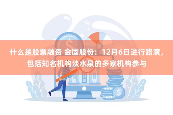 什么是股票融资 金固股份：12月6日进行路演，包括知名机构淡水泉的多家机构参与