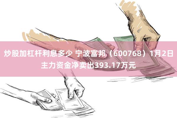 炒股加杠杆利息多少 宁波富邦（600768）1月2日主力资金净卖出393.17万元